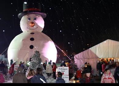 Largest Bouncy Castle Snowman in the UK