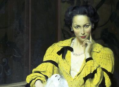Pauline in the yellow dress, by James Gunn, 1944