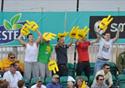 The crowds enjoying Blackpool Beach Volleyball